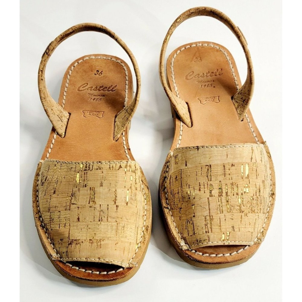 Castell Ciutadella De Menorca Cork Sandals Made In Spain Size 36 US Size 6